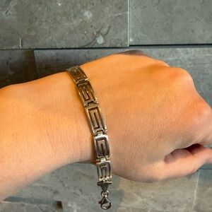 Silver Greek Key Bracelet